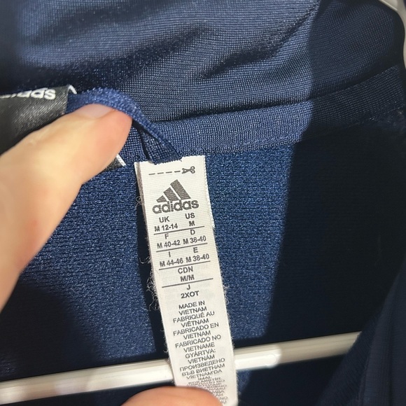 Adidas Navy Blue track suit jacket. Full Zip. Womens Medium. Athletic - Picture 12 of 15